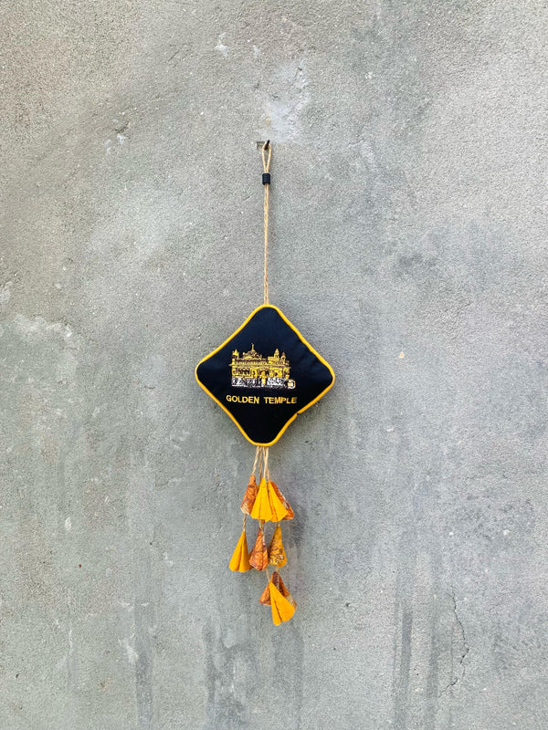 Golden temple Car Jhallar-Navy Blue