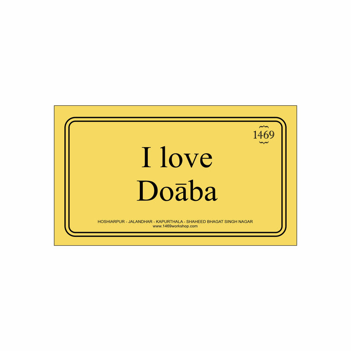 Doaba Map Sticker I love Doaba-Sticker-10 Nos – oneFourSixNine