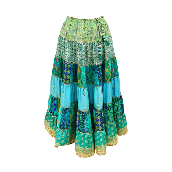 Satrangi Skirt-Green combo